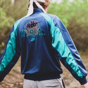 Vintage Blue Nike Jacket, Zip up, Medium